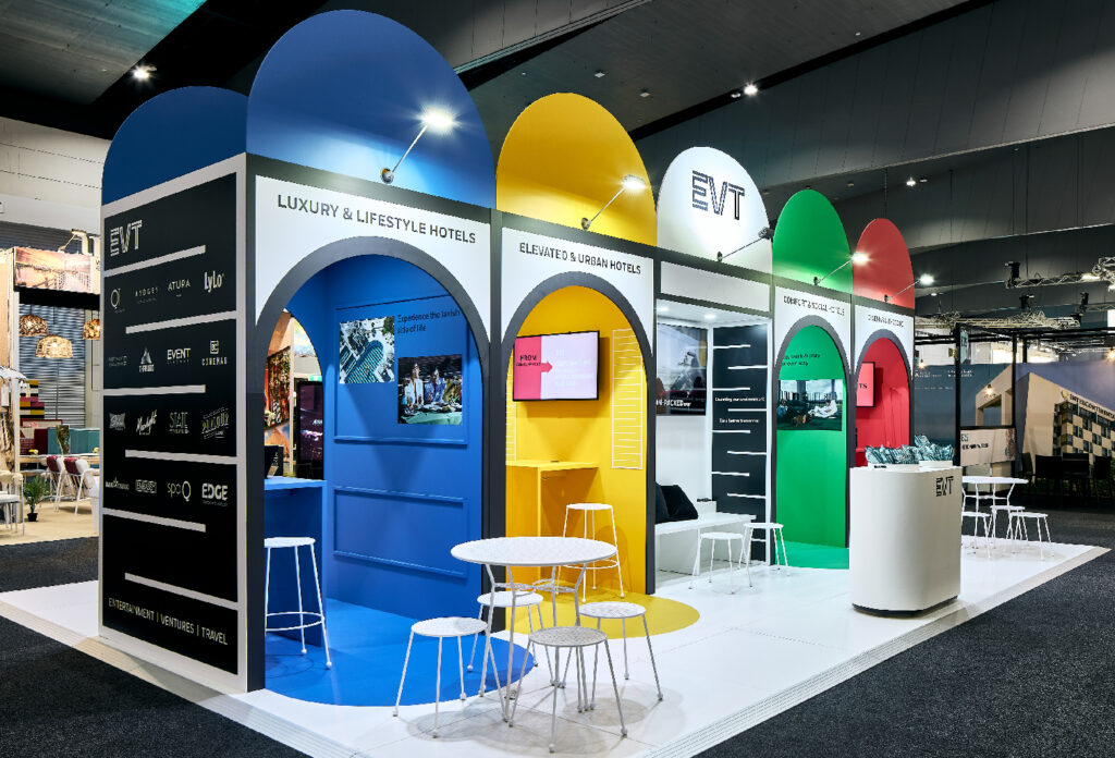 EVT booth at the AIMEE conference by Popology